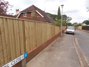 Closeboard fencing in Barton on Sea (Completed)