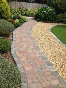 Landscaping in Barton on Sea. Artificial grass before being cut in for easy maintenance.